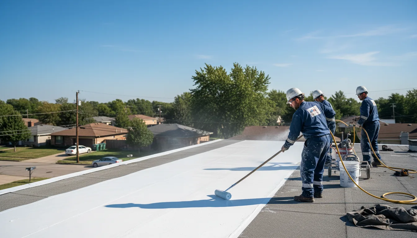 Commercial roof coating in Le Roy, MN near me